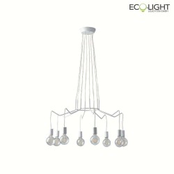 Pendelleuchte HABITAT, IP20, 8-flammig,  85cm, 8x E27 max. 40W, wei 